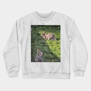 Bunnies in the Grass Crewneck Sweatshirt